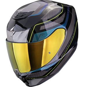 Casco integral de moto Scorpion EXO-391 Leo negro-azul