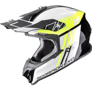 Casco de motocross Scorpion VX-16 EVO Air Lignes negro-amarillo fluo