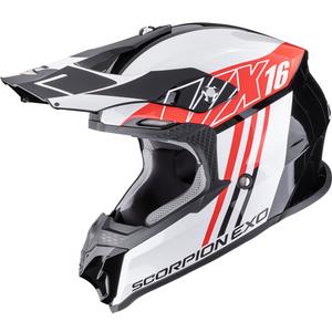 Casco de motocross Scorpion VX-16 EVO Air Lignes negro-rojo