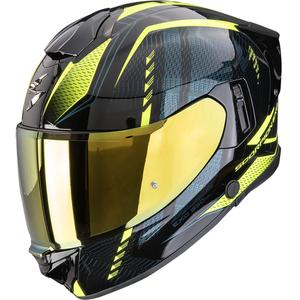 Casco integral de moto Scorpion EXO-530 Air Theras negro-amarillo fluo