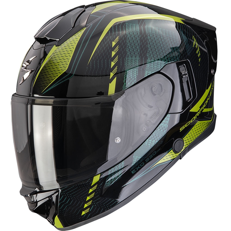 Casco integral de moto Scorpion EXO-530 Air Theras negro-verde