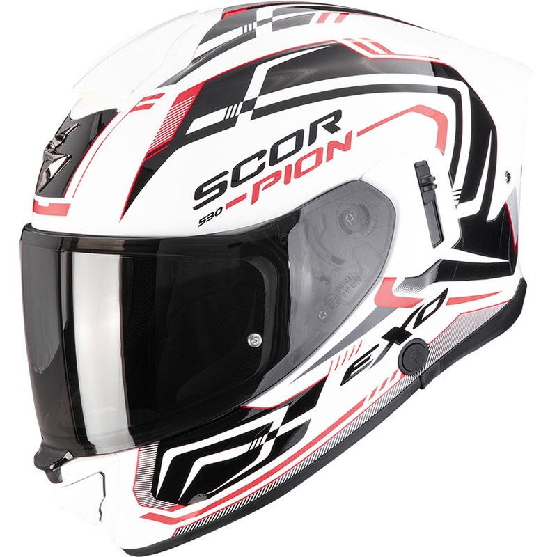 Casco integral de moto Scorpion EXO-530 Air Slope blanco-negro-rojo
