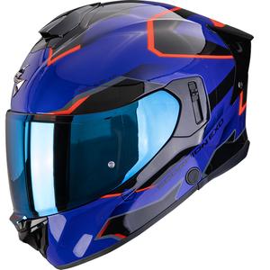 Casco integral de moto Scorpion EXO-530 Air Clip azul-negro-rojo