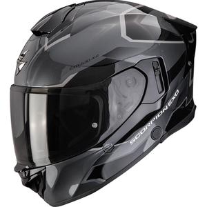 Casco integral de motocicleta Scorpion EXO-530 Air Clip color plata-negro