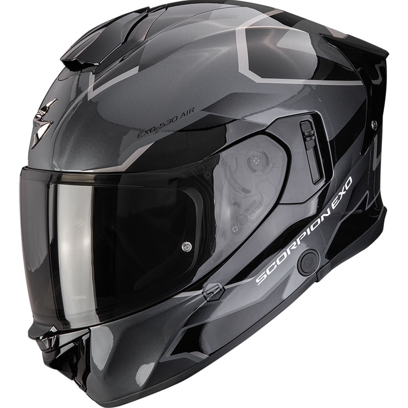 Casco integral de motocicleta Scorpion EXO-530 Air Clip color plata-negro