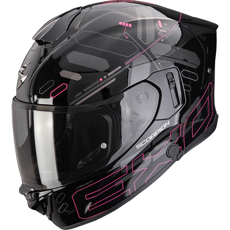 Casco integral de moto Scorpion EXO-530 Air Fond negro-rosa