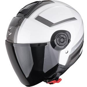 Casco de moto abierto Scorpion EXO-CITY II Cosmos blanco perla-plata