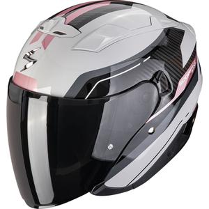 Casco de moto abierto Scorpion EXO-230 Hipe gris-rosa