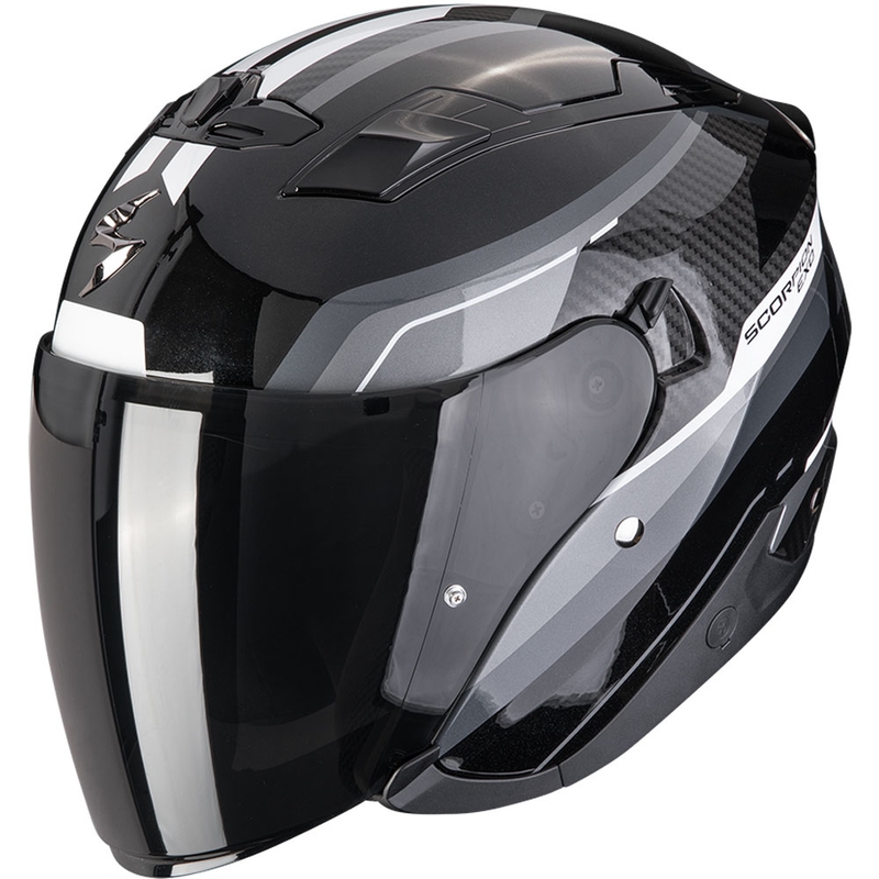 Casco de moto jet Scorpion EXO-230 Hipe negro-plata
