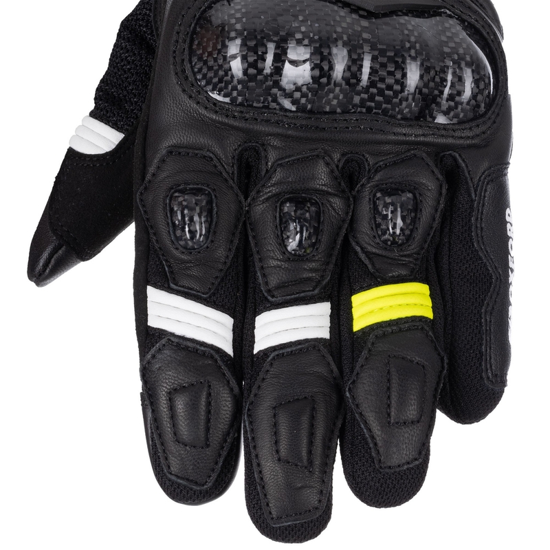 Guantes de moto Oxford RP-4S 3.0 negro-blanco-amarillo