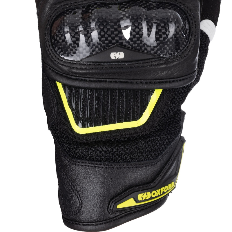 Guantes de moto Oxford RP-4S 3.0 negro-blanco-amarillo