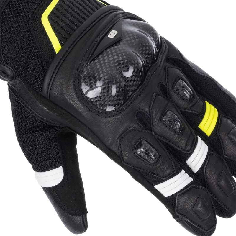 Guantes de moto Oxford RP-4S 3.0 negro-blanco-amarillo