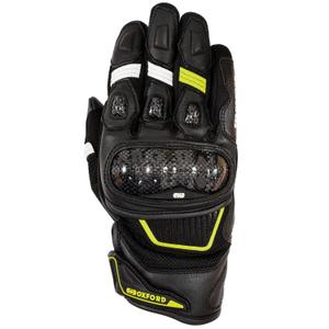 Guantes de moto Oxford RP-4S 3.0 negro-blanco-amarillo