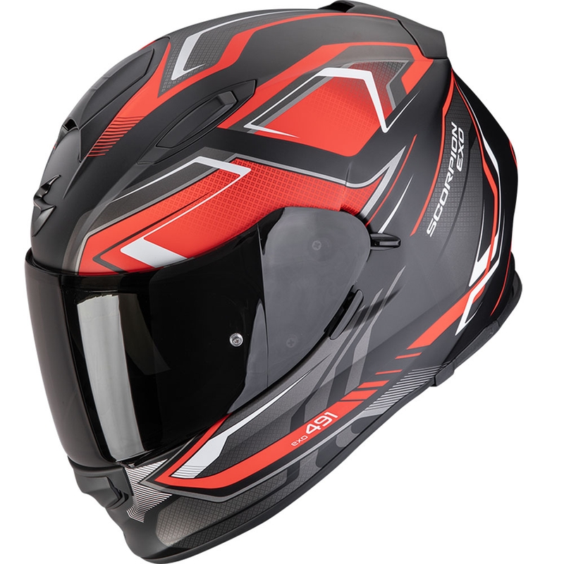 Casco integral de moto Scorpion EXO-491 Zumo negro mate-rojo
