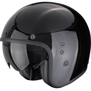 Casco de moto abierto Scorpion Belfast EVO Solid, color negro