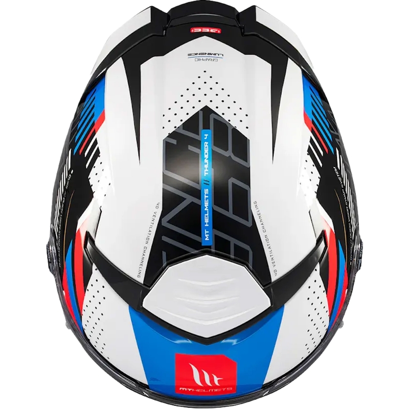 Casco integral de moto MT Thunder 4 SV Luminence azul