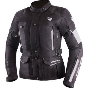 Chaqueta de moto para mujer Street Racer Hilax negro-gris
