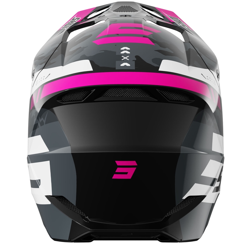 Casco de motocross Shot Furious Flash rosa brillante