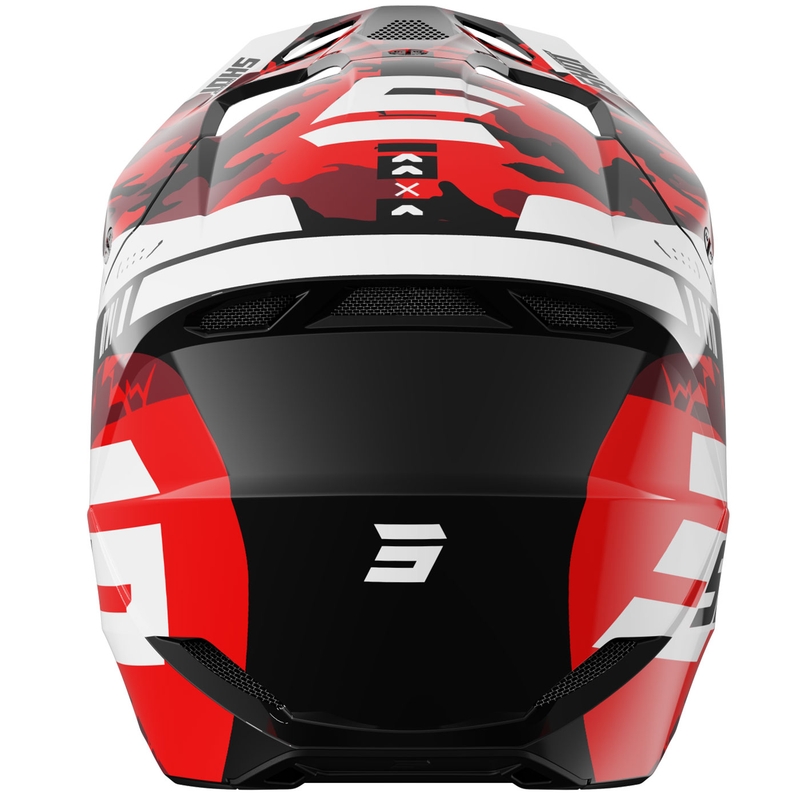 Casco de motocross Shot Furious Flash rojo brillante