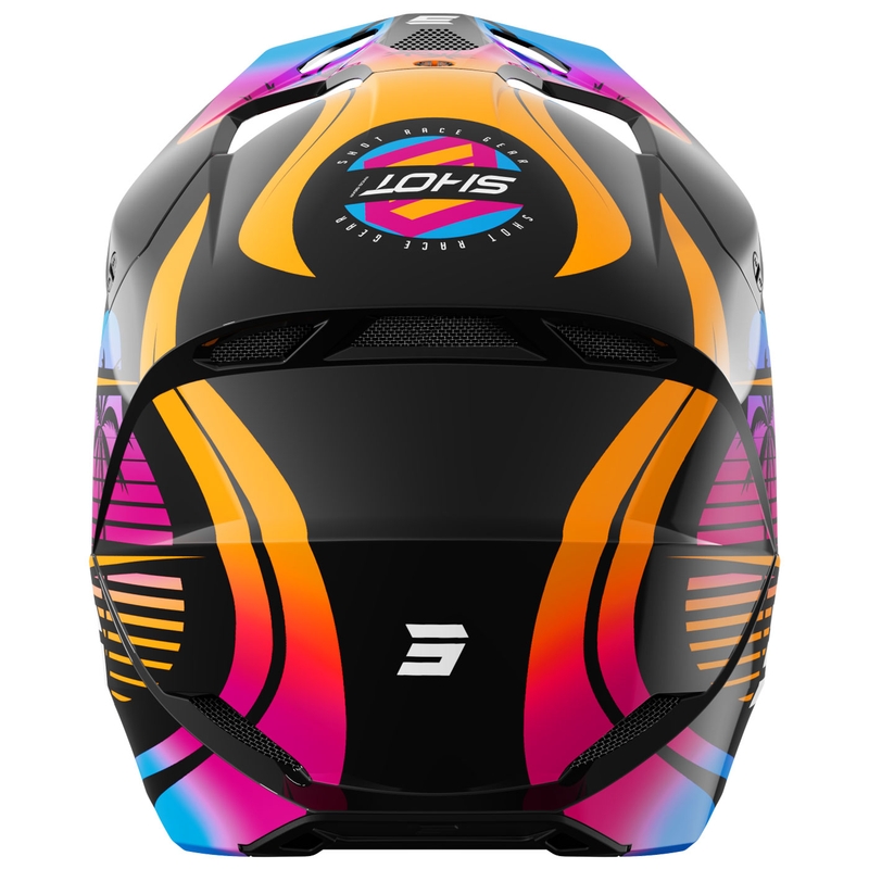 Casco de motocross Shot Furious Miami naranja brillante