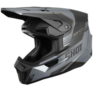 Casco de motocross Shot Lite S10 negro mate-gris