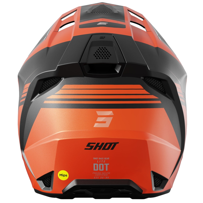 Casco de motocross Shot Lite S10 naranja mate