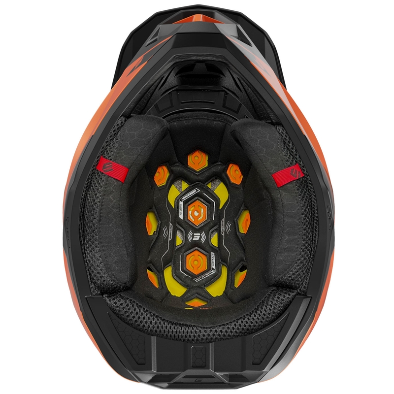 Casco de motocross Shot Lite S10 naranja mate