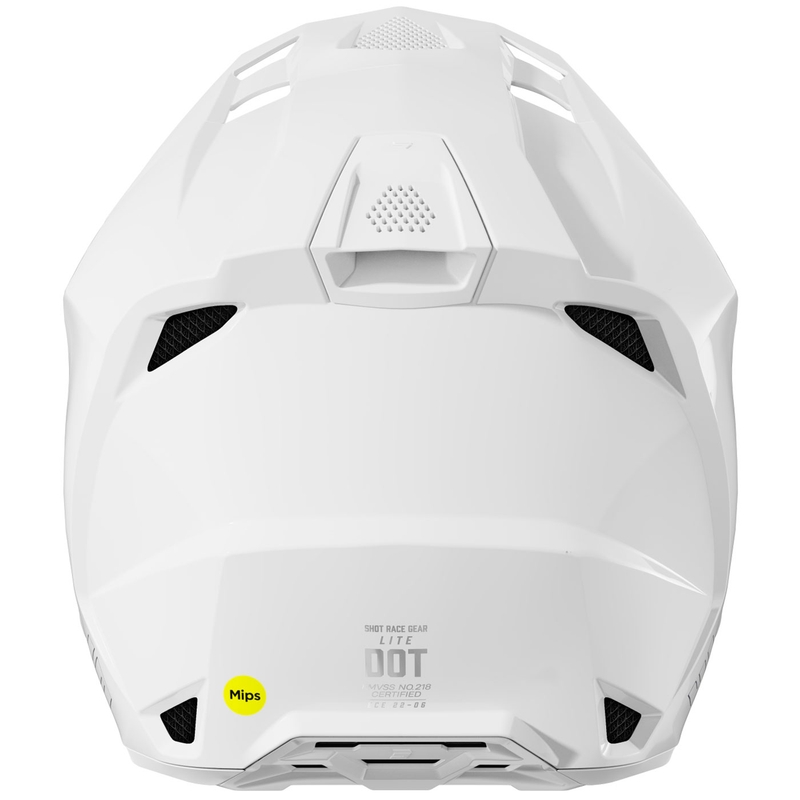 Casco de motocross Shot Lite Solid blanco brillante