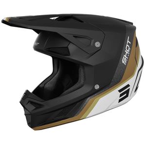 Casco de motocross Shot Speed Atomic dorado mate