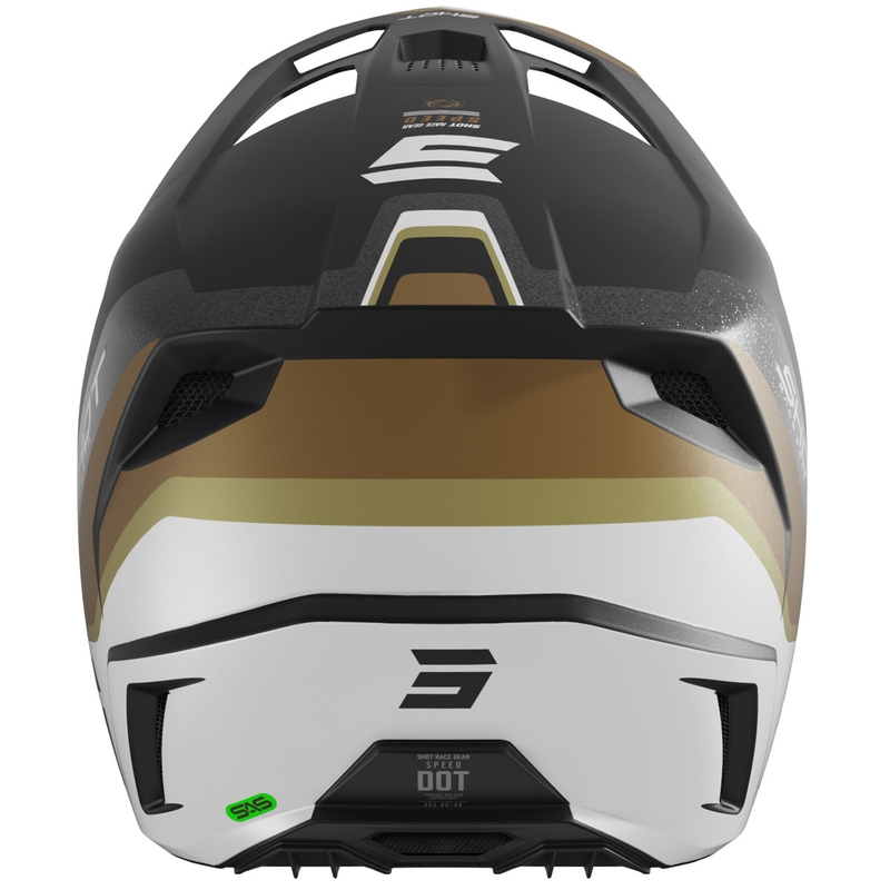 Casco de motocross Shot Speed Atomic dorado mate