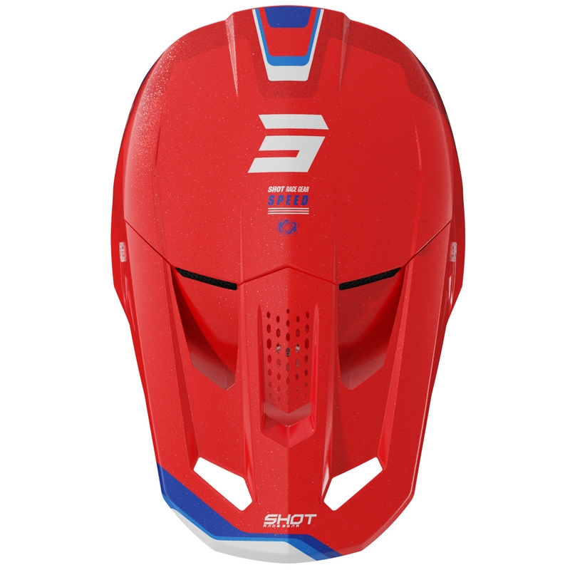 Casco de motocross Shot Speed Atomic Pearl Red