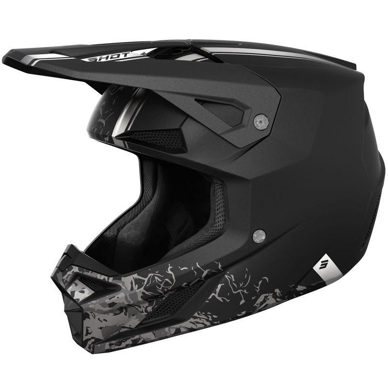 Casco de motocross Shot Speed Battle negro mate