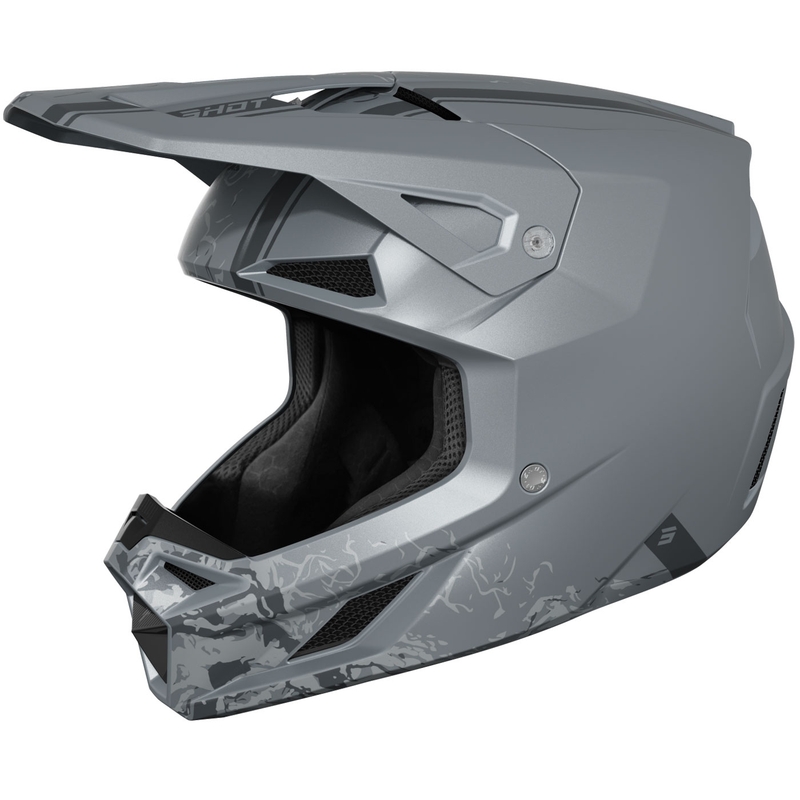 Casco de motocross Shot Speed Battle gris mate