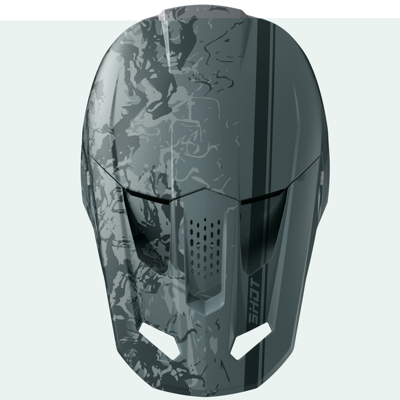 Casco de motocross Shot Speed Battle gris mate