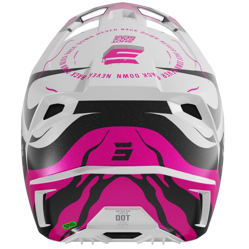 Casco de motocross Shot Speed Beast rosa perla