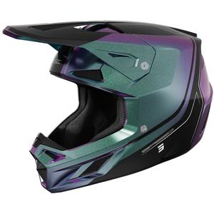 Casco de motocross Shot Speed Fury color cameleón brillante