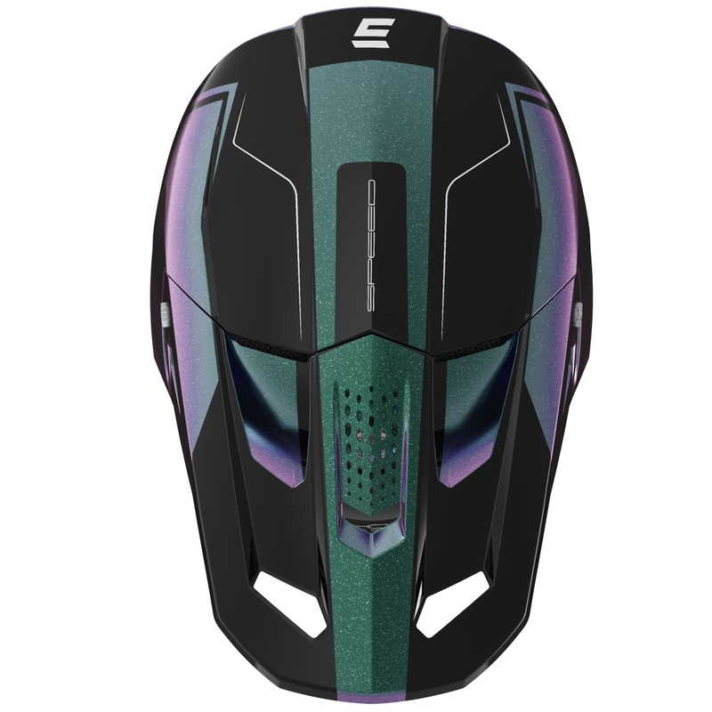 Casco de motocross Shot Speed Fury color cameleón brillante