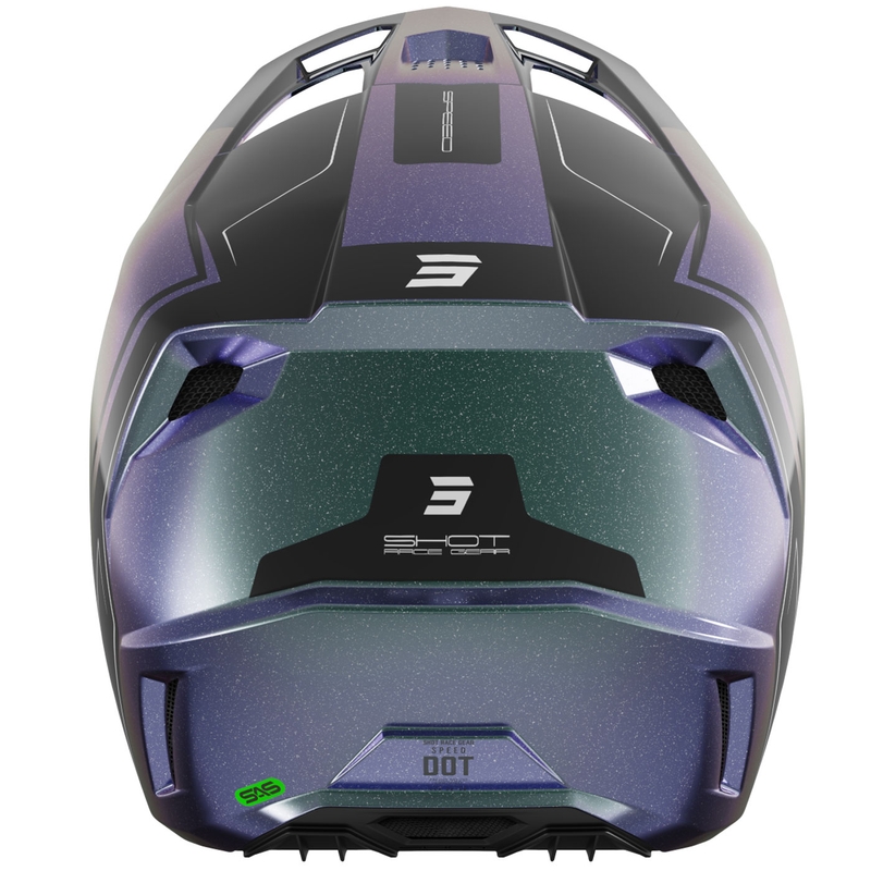 Casco de motocross Shot Speed Fury color cameleón brillante