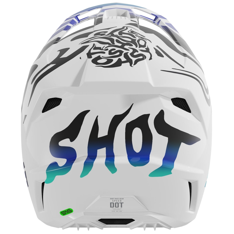 Casco de motocross Shot Speed Ghost azul brillante