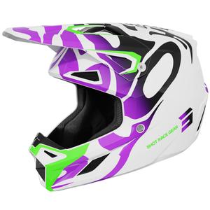 Casco de motocross Shot Speed Ghost morado brillante