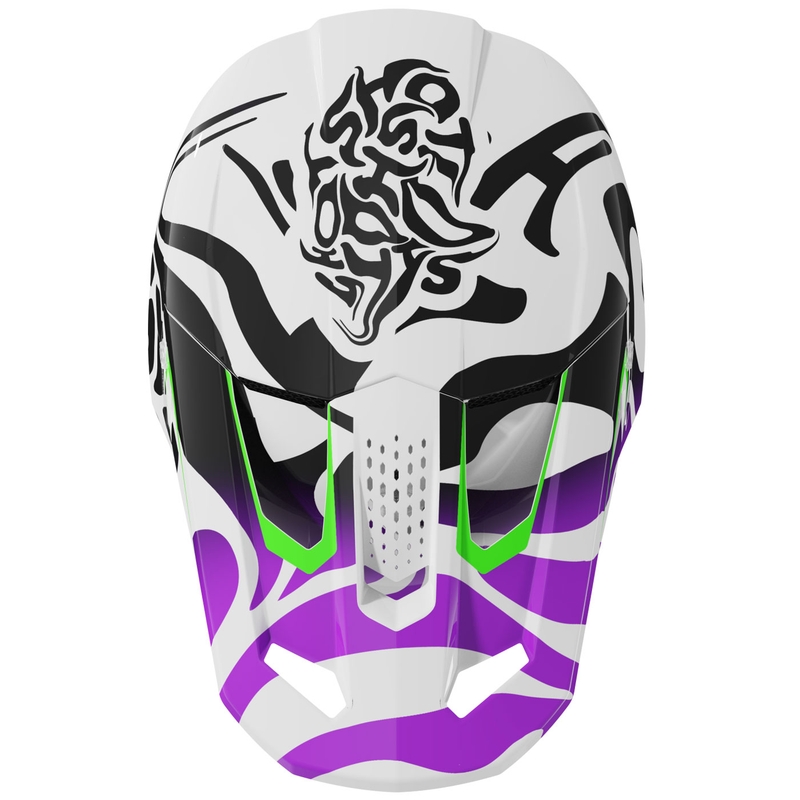 Casco de motocross Shot Speed Ghost morado brillante