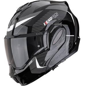 Casco de moto abatible Scorpion EXO-TECH EVO PRO Accuti negro-plata