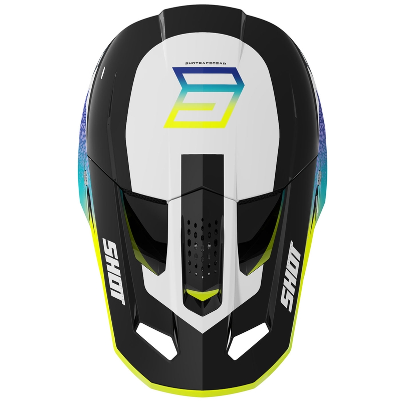 Casco de motocross Shot Speed Hybrid amarillo fluo brillante