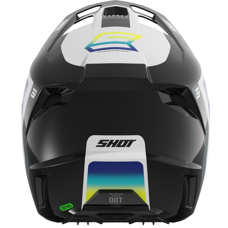 Casco de motocross Shot Speed Hybrid amarillo fluo brillante