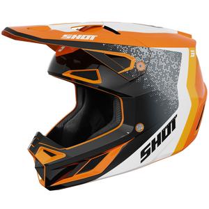 Casco de motocross Shot Speed Hybrid naranja brillante