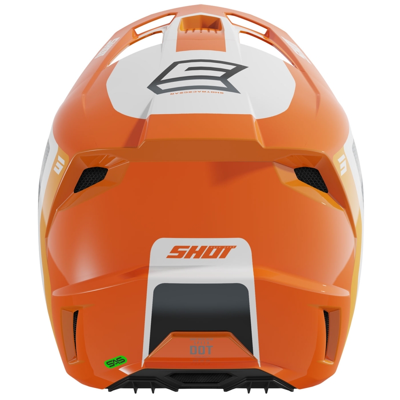 Casco de motocross Shot Speed Hybrid naranja brillante