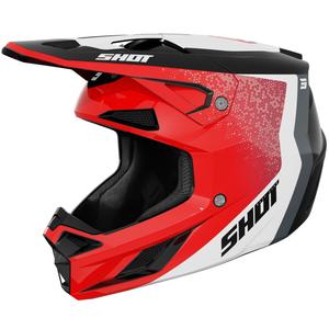 Casco de motocross Shot Speed Hybrid rojo brillante