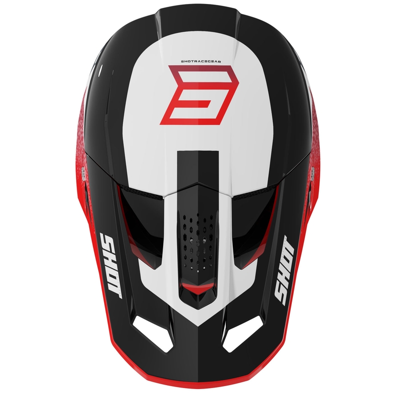 Casco de motocross Shot Speed Hybrid rojo brillante