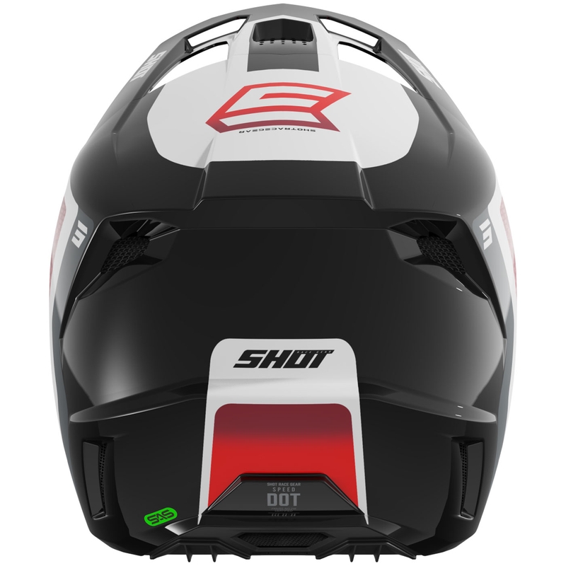 Casco de motocross Shot Speed Hybrid rojo brillante