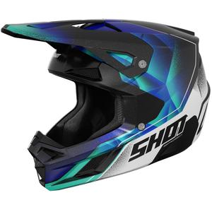 Casco de motocross Shot Speed Olymp azul perla